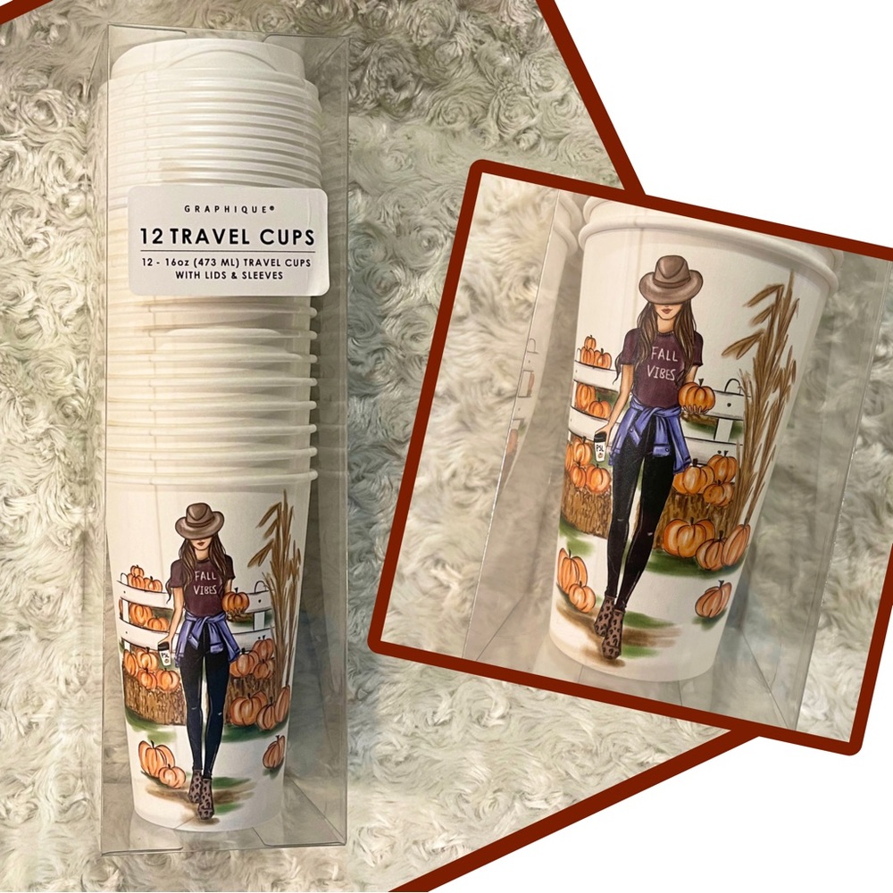 ✨🆕🍁🍂GRAPHIQUE 12 TRAVEL CUPS FALL VIBES🍂🍁